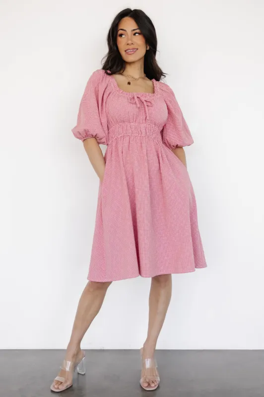 Shawna Short Dress | Red Gingham Print sold by Baltic Born