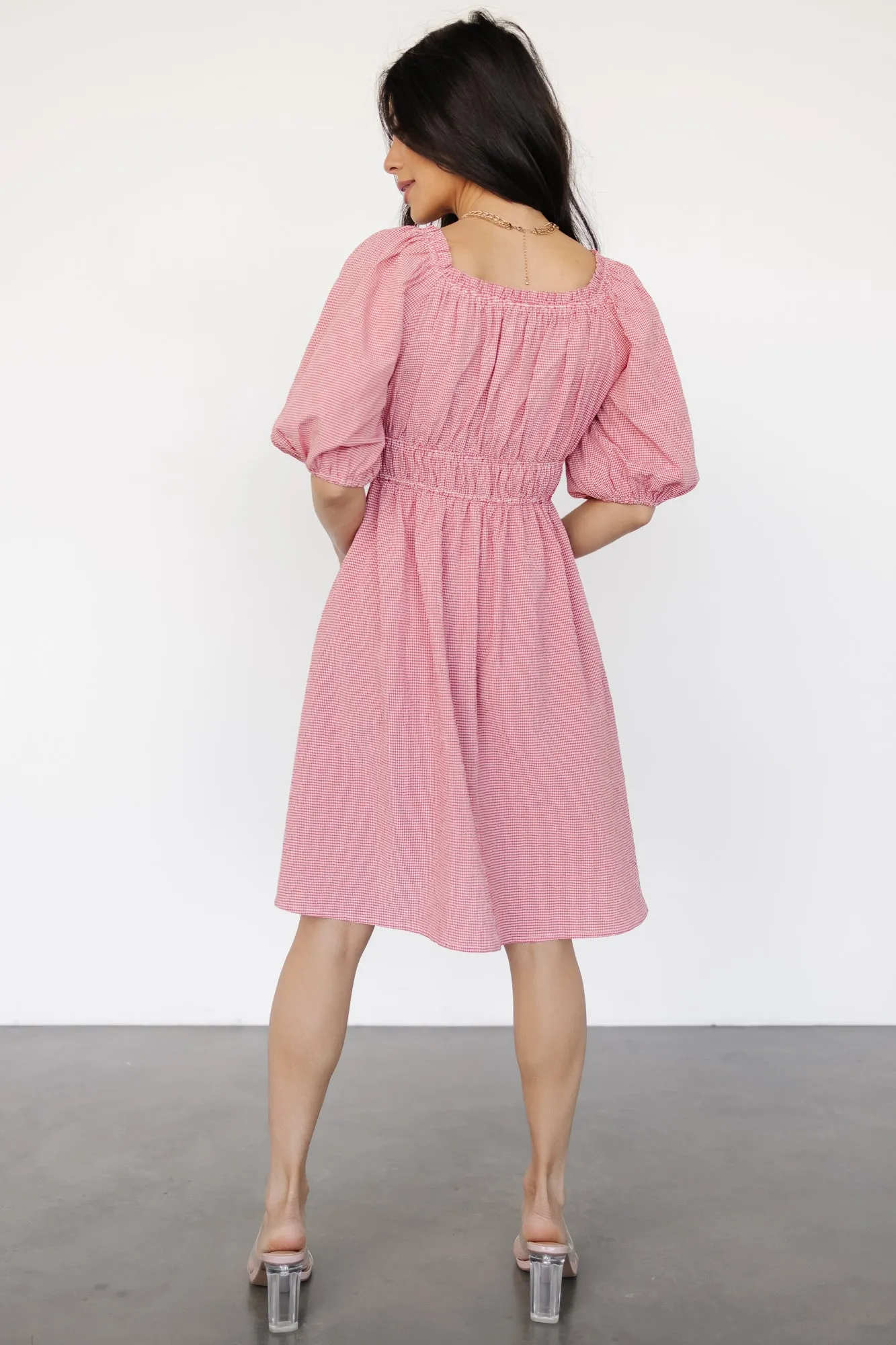 Shawna Short Dress | Red Gingham Print sold by Baltic Born product image thumbnail 4