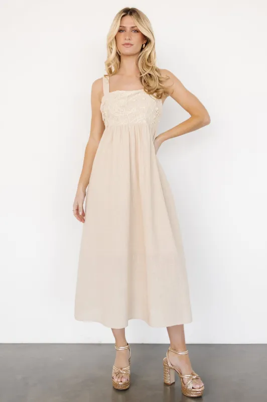 Mia Tie Back Dress | Natural sold by Baltic Born