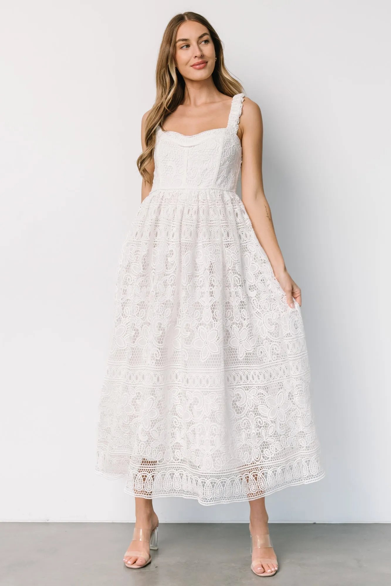 Evangeline Lace Dress | Off White sold by Baltic Born