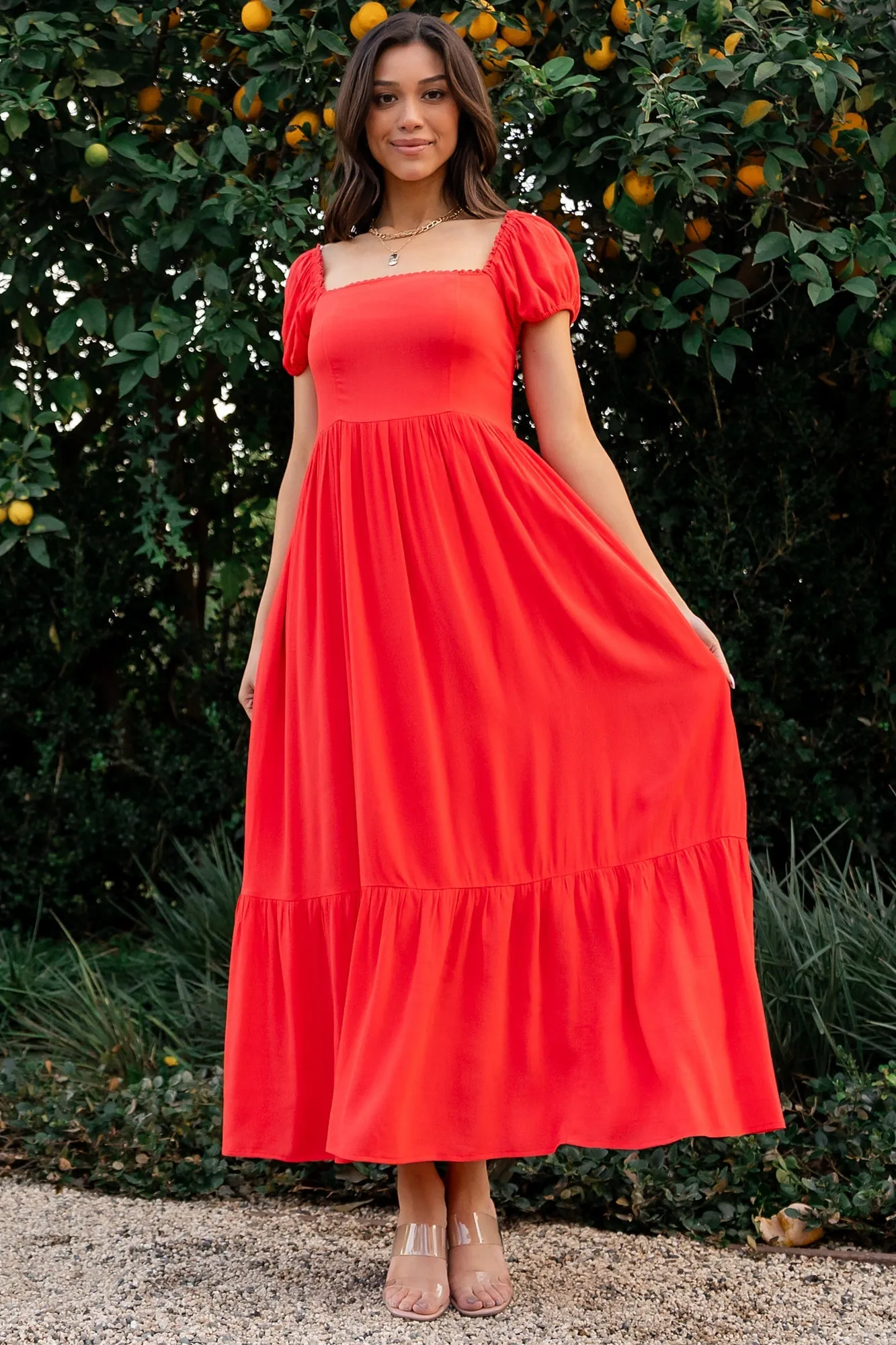 Ilona Maxi Dress | Cherry Red sold by Baltic Born product image thumbnail 5