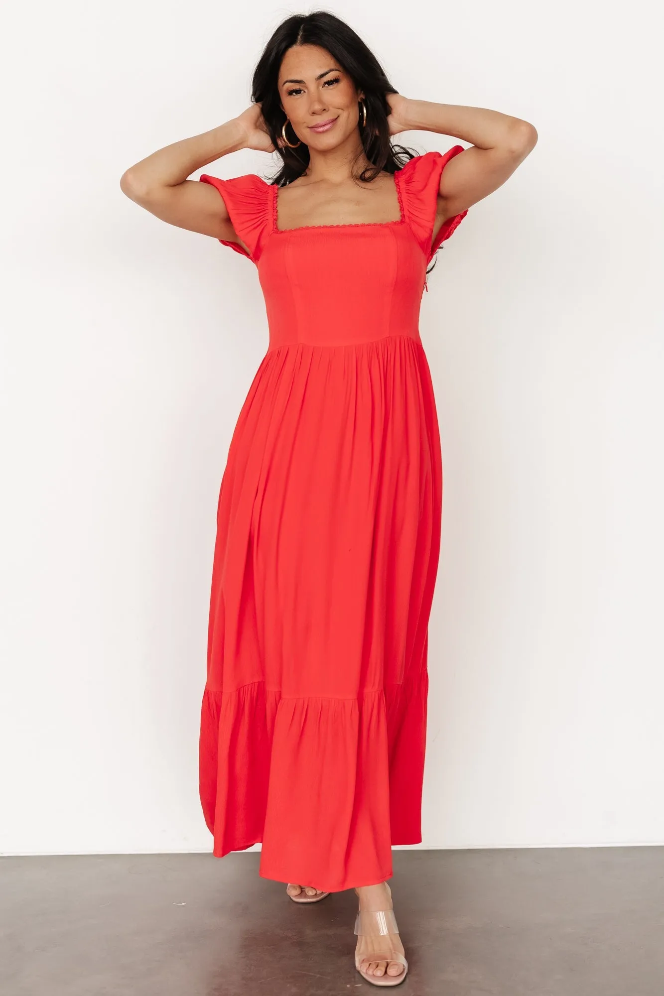 Ilona Maxi Dress | Cherry Red sold by Baltic Born product image thumbnail 2