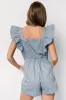 Montgomery Denim Romper | Dusty Blue sold by Baltic Born