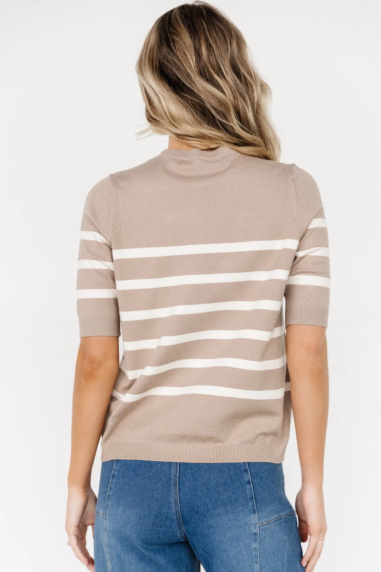 Huntington Striped Top | Stone + Cream sold by Baltic Born product image thumbnail 3