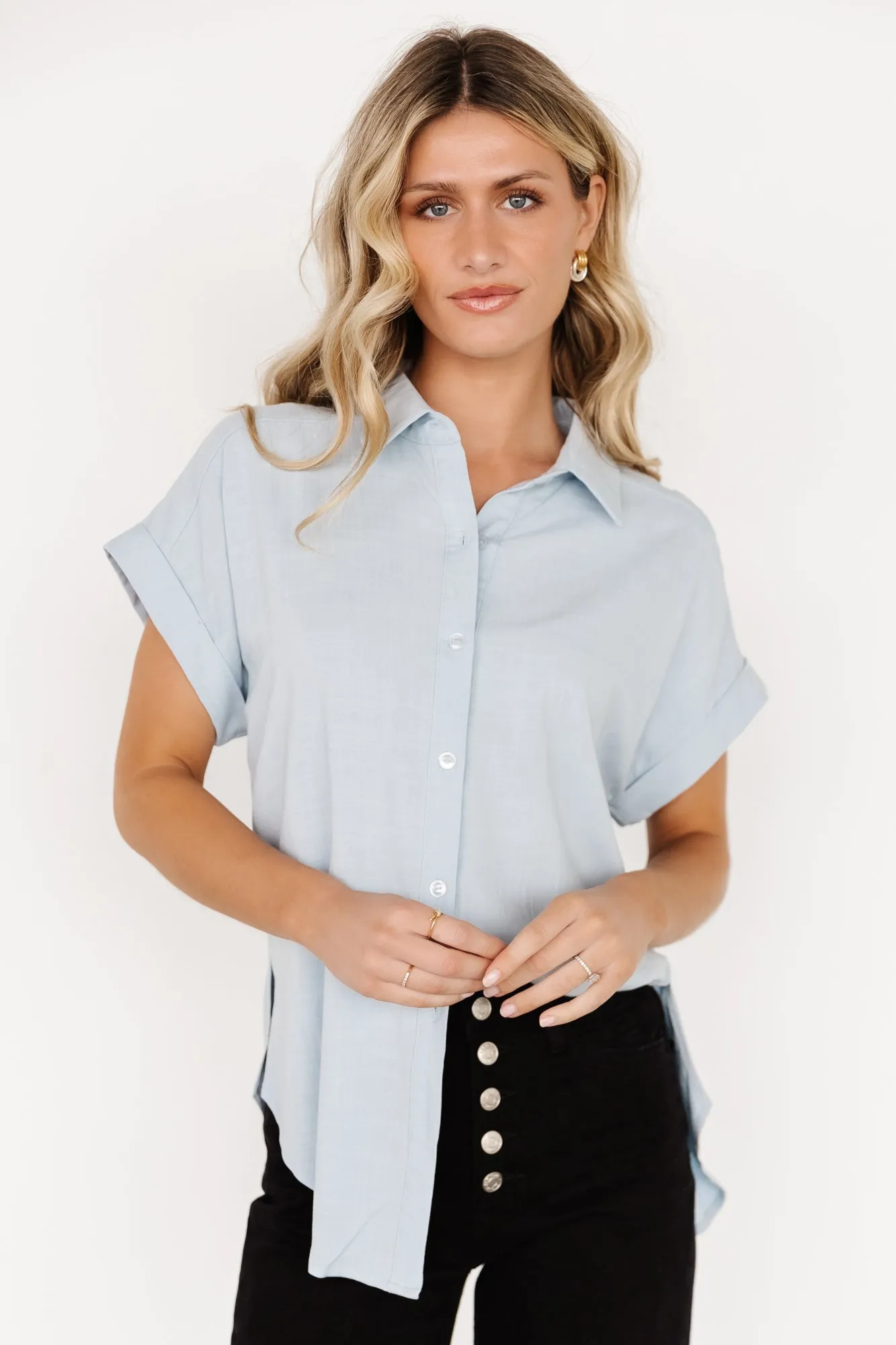 Clarke Button Up Top | Light Blue sold by Baltic Born product image thumbnail 5