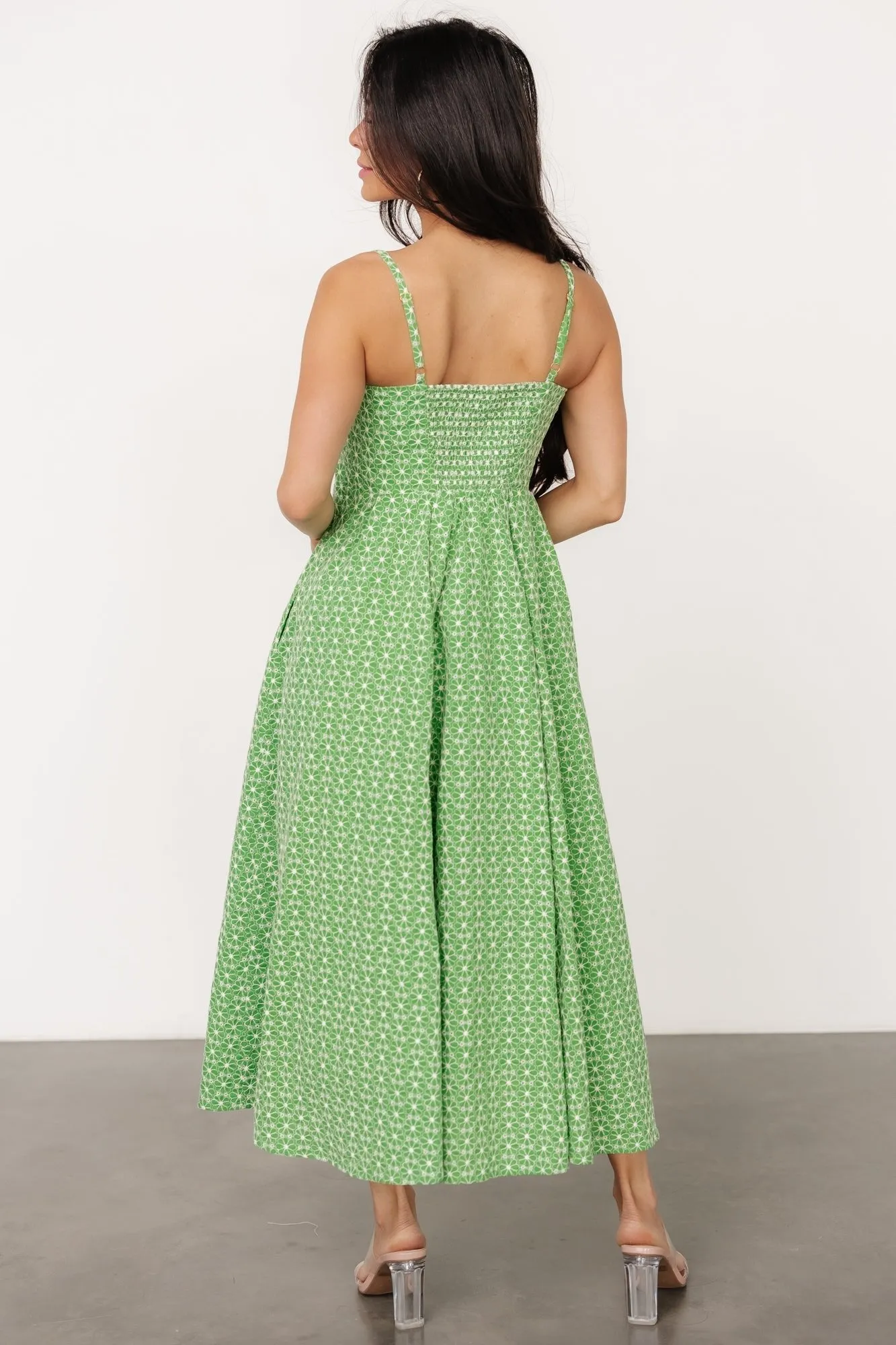 Gracelyn Embroidered Sweetheart Dress | Green Floral sold by Baltic Born product image thumbnail 4