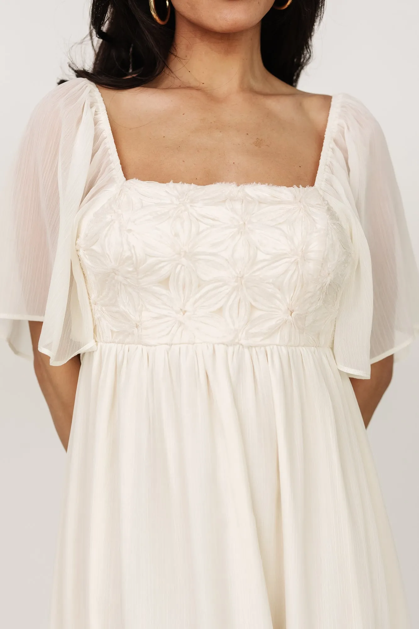 Lilith Applique Midi Dress | Cream sold by Baltic Born product image thumbnail 2
