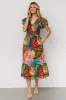 Marielle Smocked Midi Dress | Multi Print sold by Baltic Born