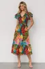 Marielle Smocked Midi Dress | Multi Print sold by Baltic Born