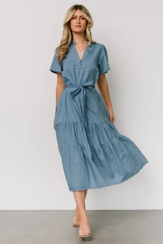 Lisa Midi Dress | Chambray sold by Baltic Born