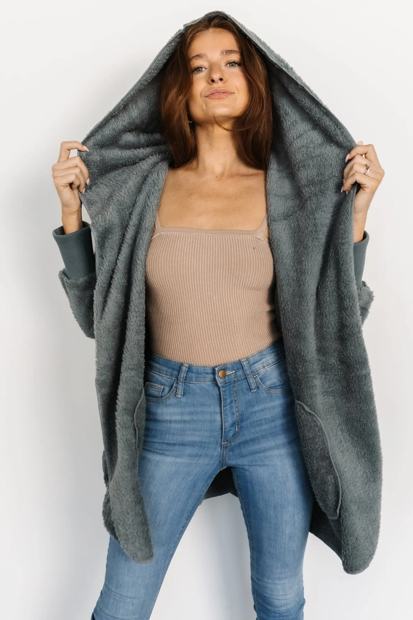 Melrose Teddy Jacket | Dusty Blue sold by Baltic Born product image thumbnail 5