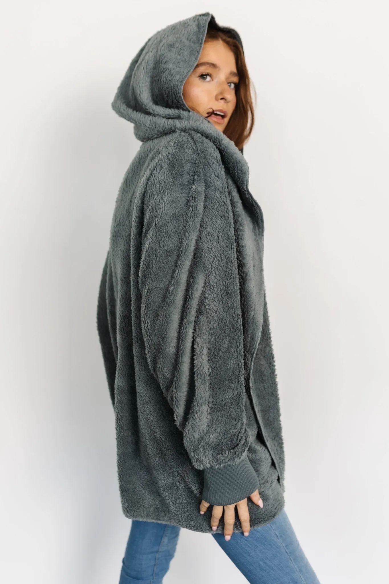 Melrose Teddy Jacket | Dusty Blue sold by Baltic Born product image thumbnail 4