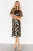 Deanna Sequin Midi Dress | Black + Gold sold by Baltic Born