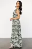 Martina Maxi Dress | Green + White sold by Baltic Born