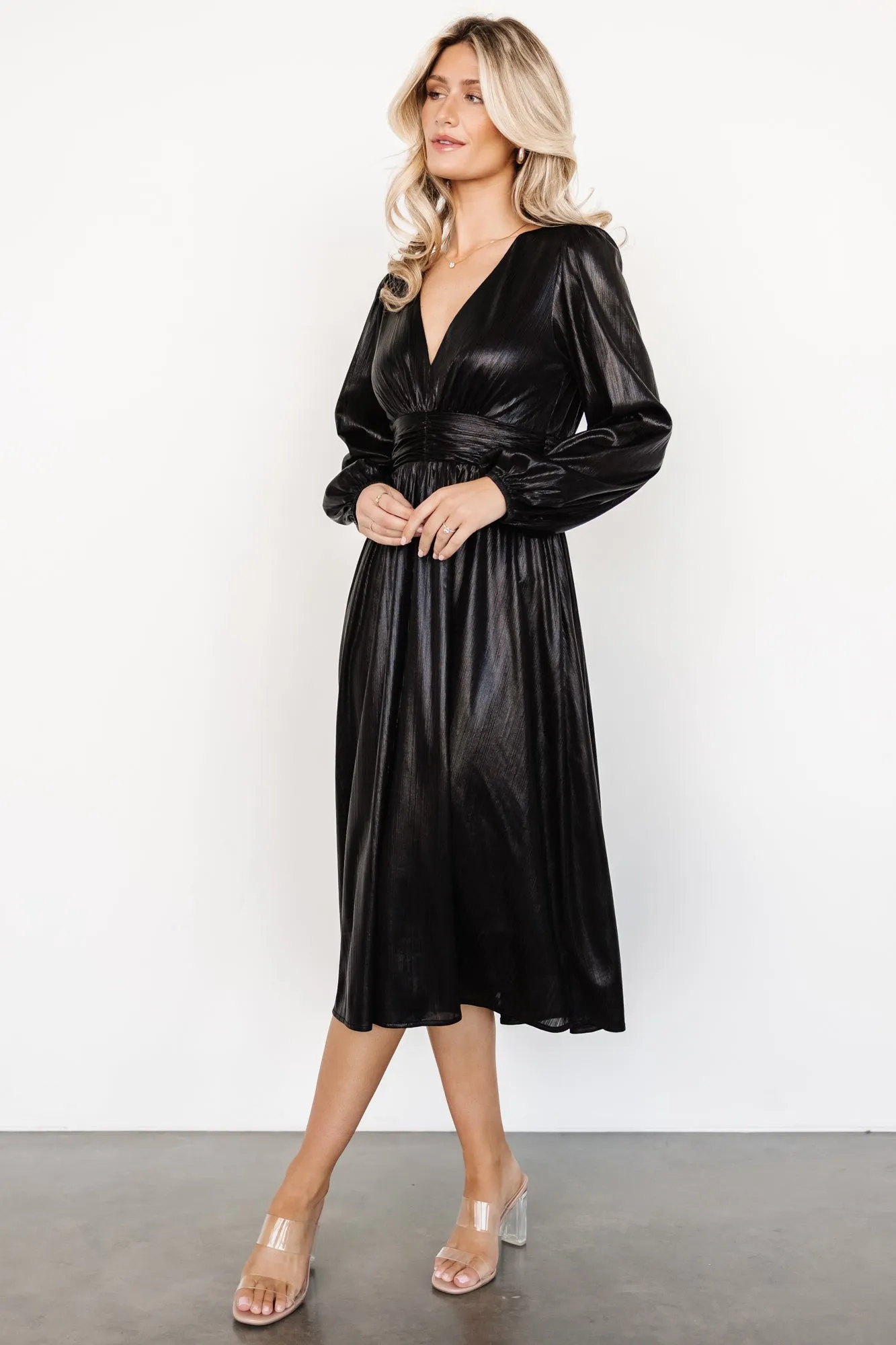 Aisha Shimmer Dress | Black sold by Baltic Born product image thumbnail 3