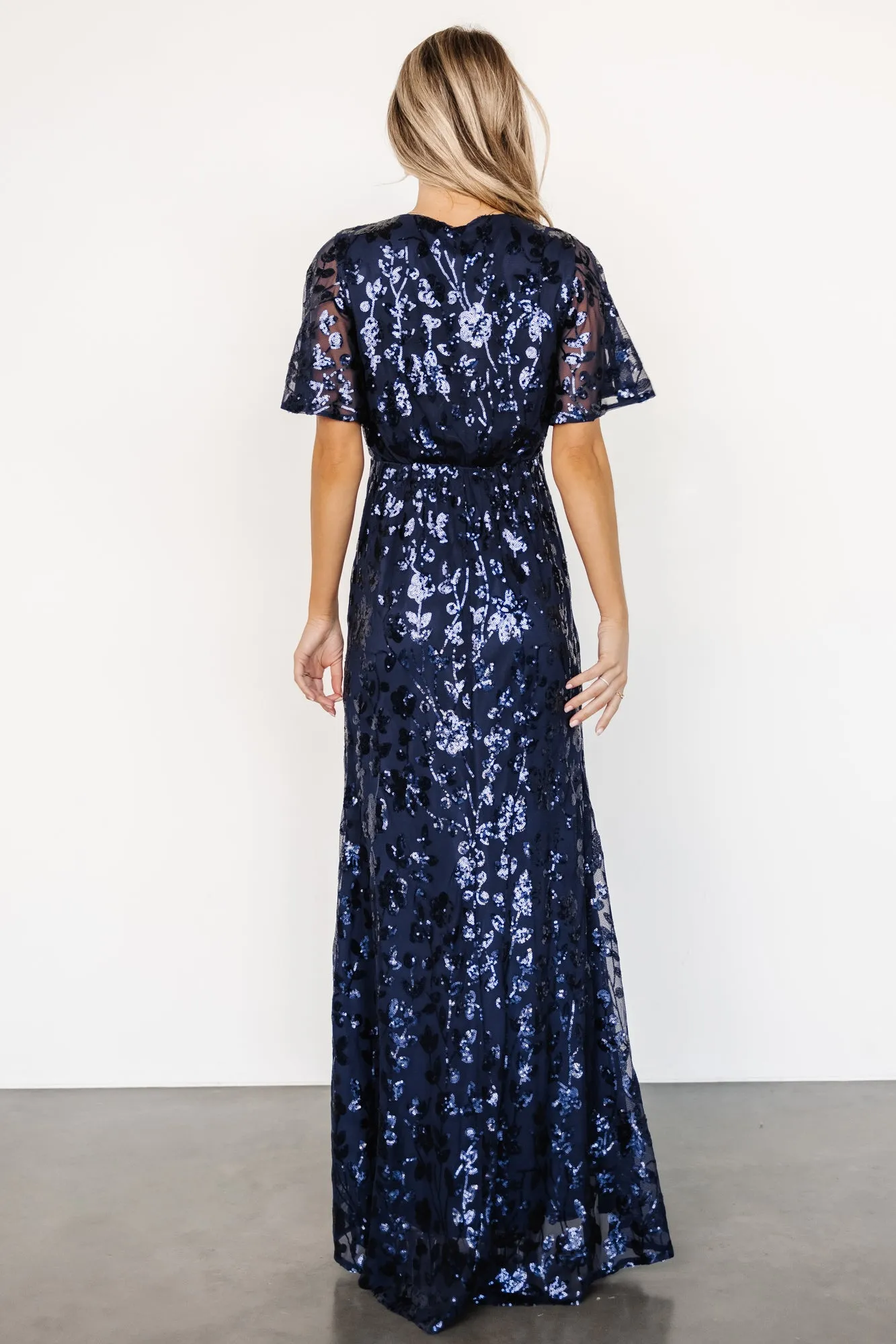 Esme Sequin Dress | Navy sold by Baltic Born product image thumbnail 4