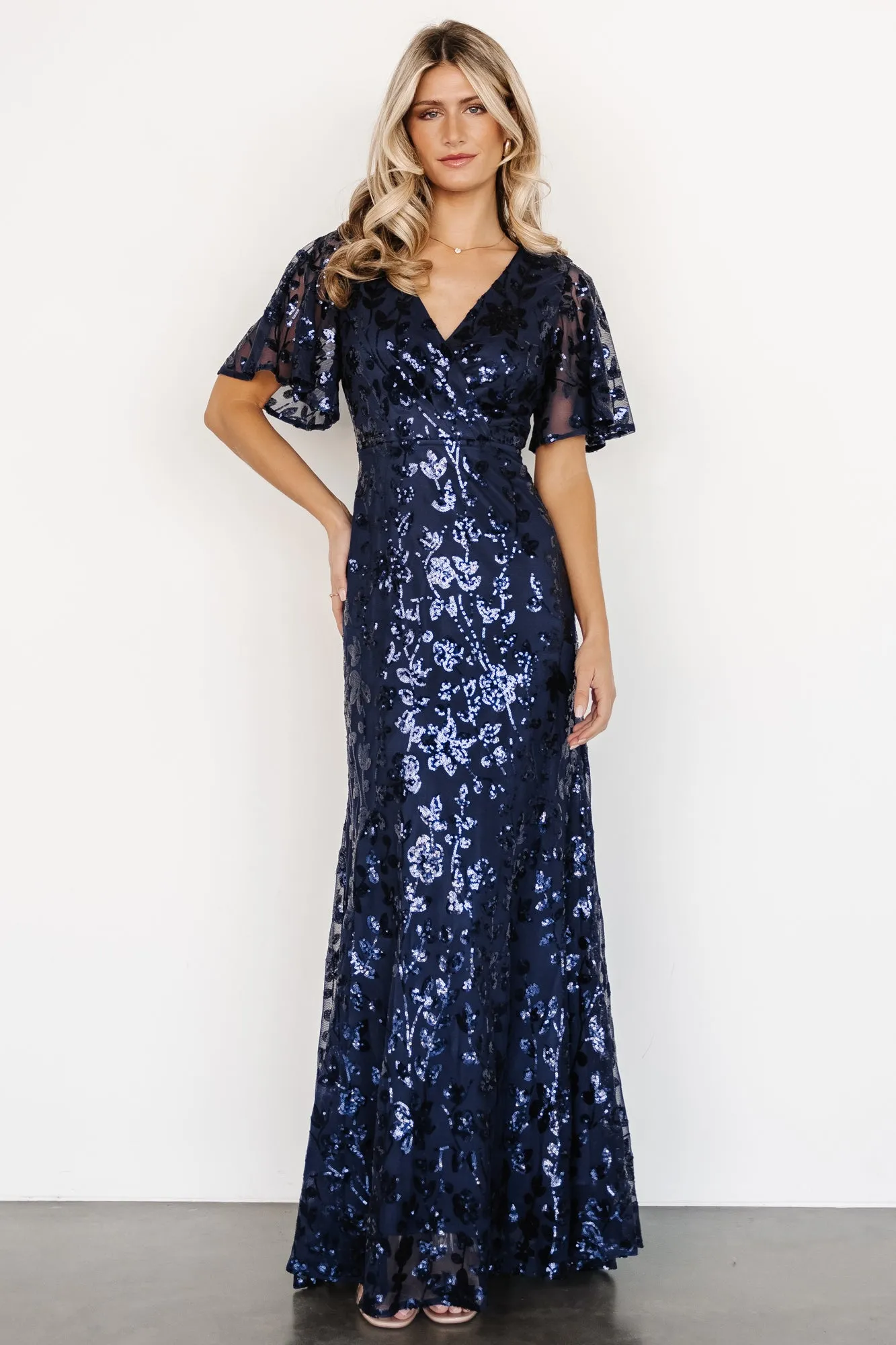 Esme Sequin Dress | Navy sold by Baltic Born product image thumbnail 5