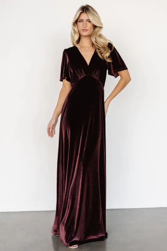Vivian Velvet Maxi Dress | Clove sold by Baltic Born