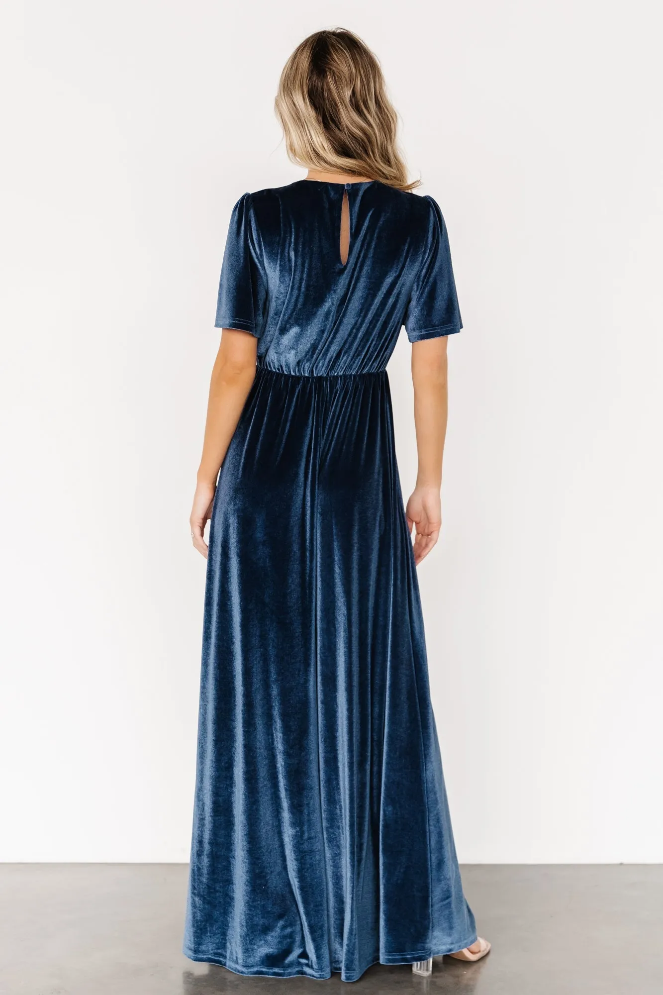Vivian Velvet Maxi Dress | Blue sold by Baltic Born product image thumbnail 4