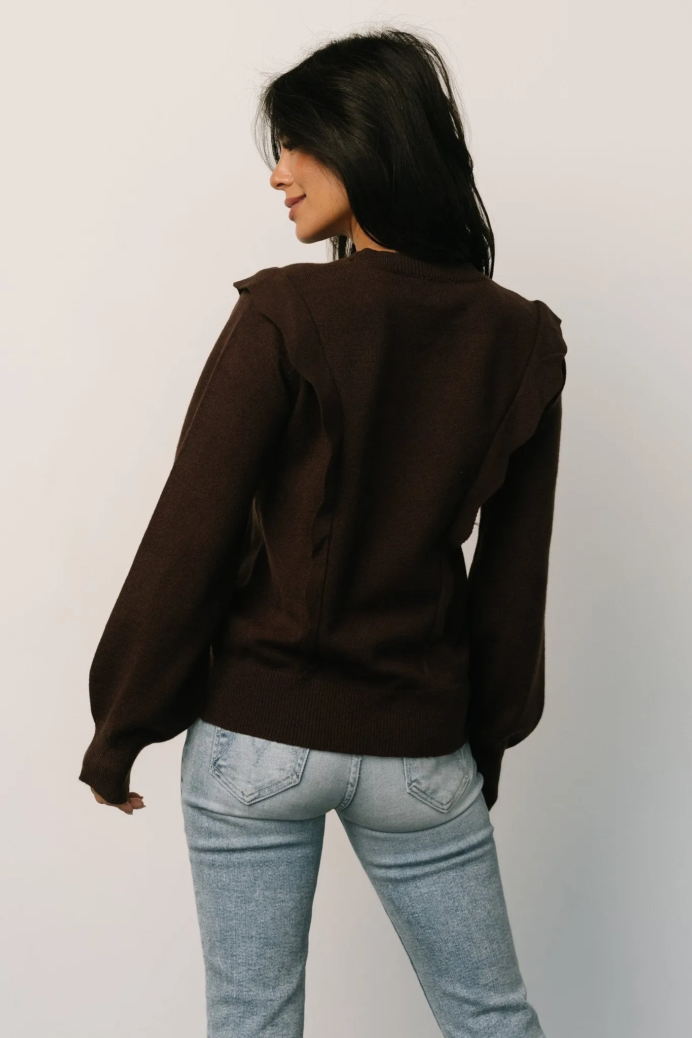 Stowe Sweater | Chocolate sold by Baltic Born product image thumbnail 4