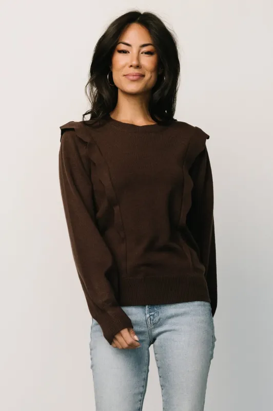 Stowe Sweater | Chocolate sold by Baltic Born