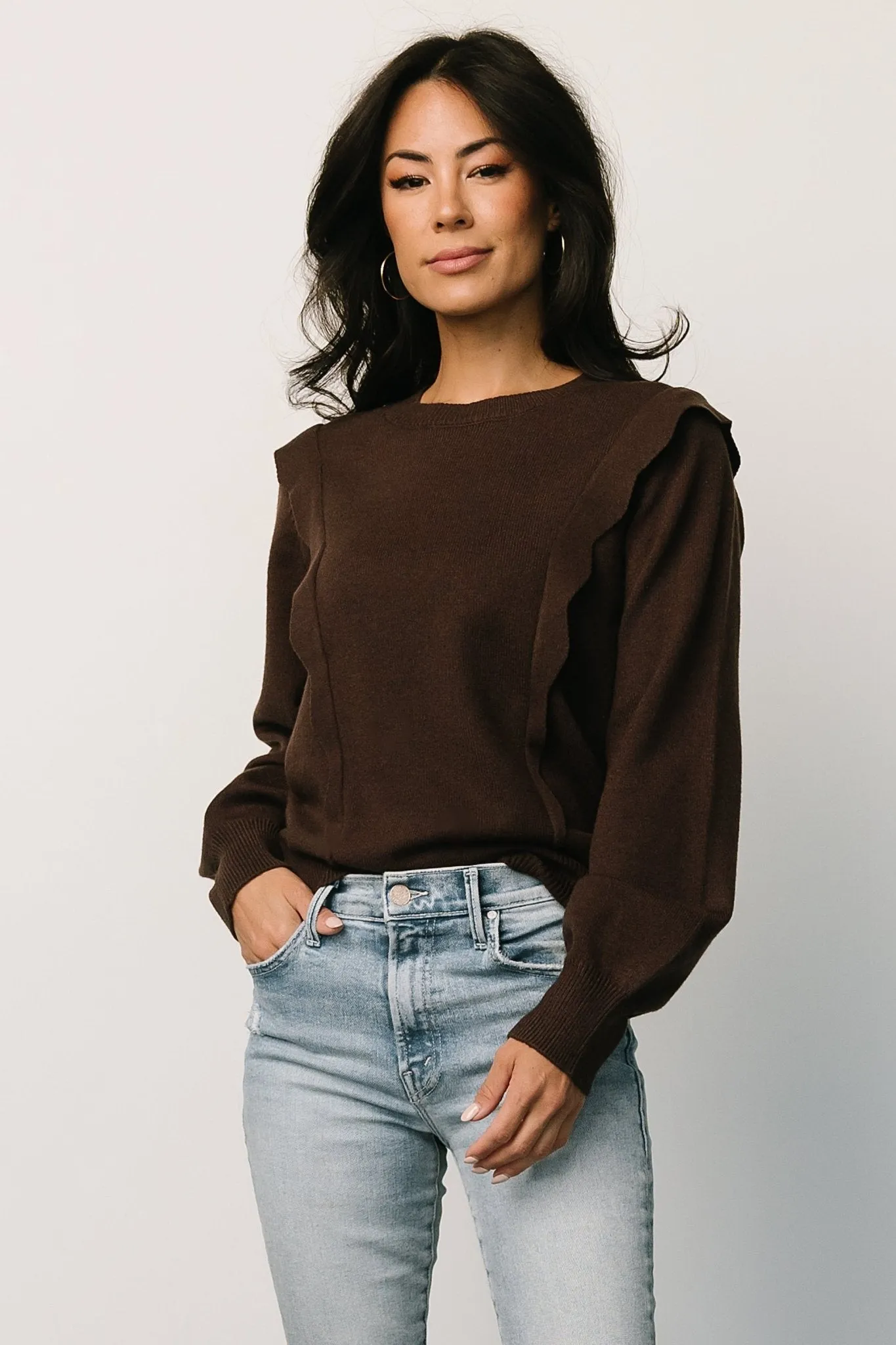 Stowe Sweater | Chocolate sold by Baltic Born product image thumbnail 2