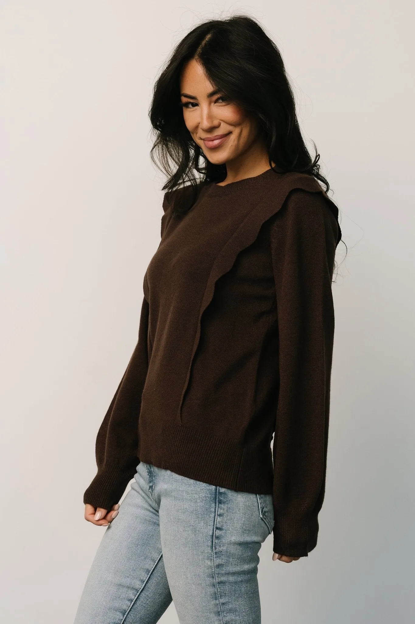 Stowe Sweater | Chocolate sold by Baltic Born product image thumbnail 3