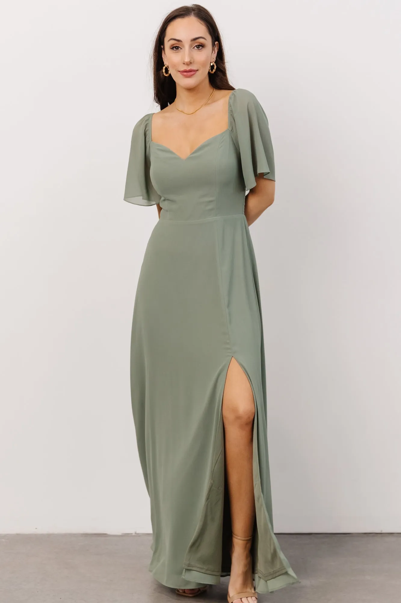 Sierra Sweetheart Maxi Dress | Eucalyptus sold by Baltic Born
