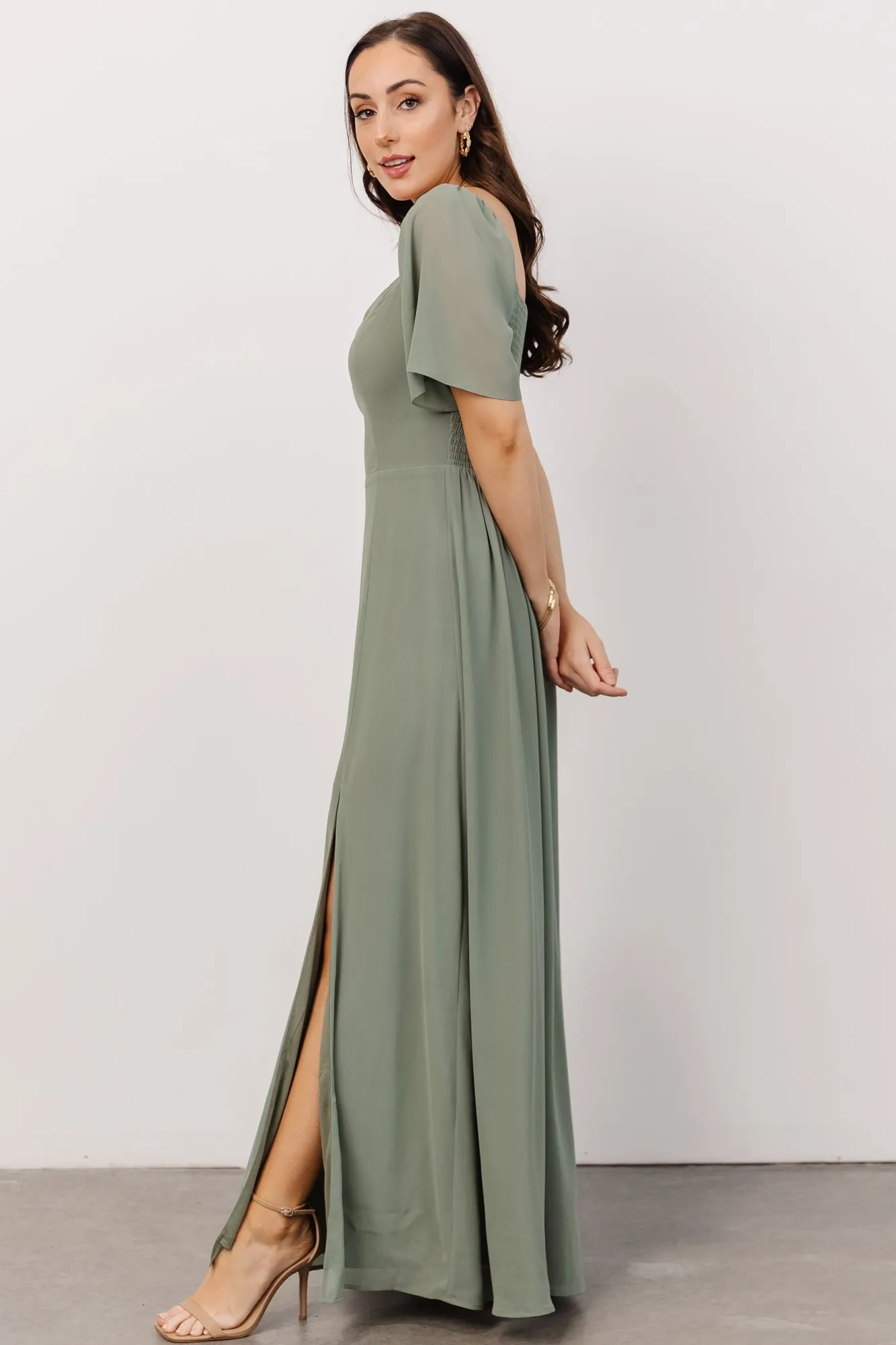 Sierra Sweetheart Maxi Dress | Eucalyptus sold by Baltic Born product image thumbnail 5