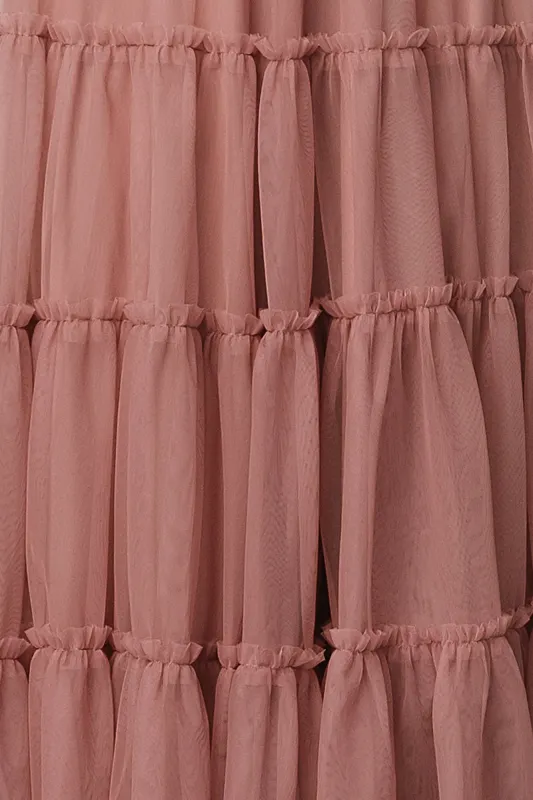 Fabric Swatch - Emma Tulle | Dusty Rose sold by Baltic Born