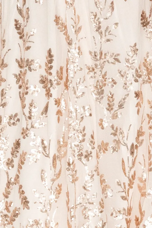 Fabric Swatch - Destiny Sequin | Rose Gold sold by Baltic Born