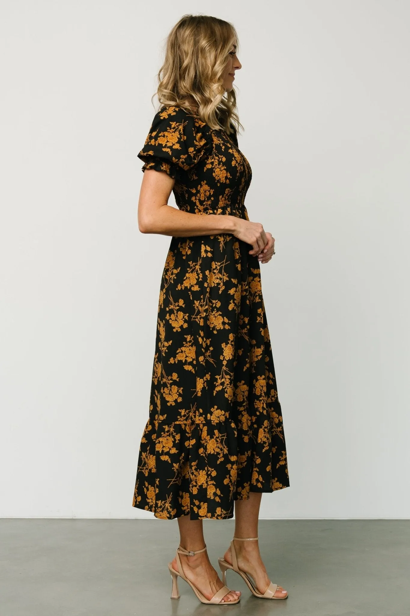Somerset Midi Dress | Black + Gold sold by Baltic Born product image thumbnail 5