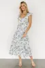 Sorrento Ruffle Dress | Blue Floral sold by Baltic Born