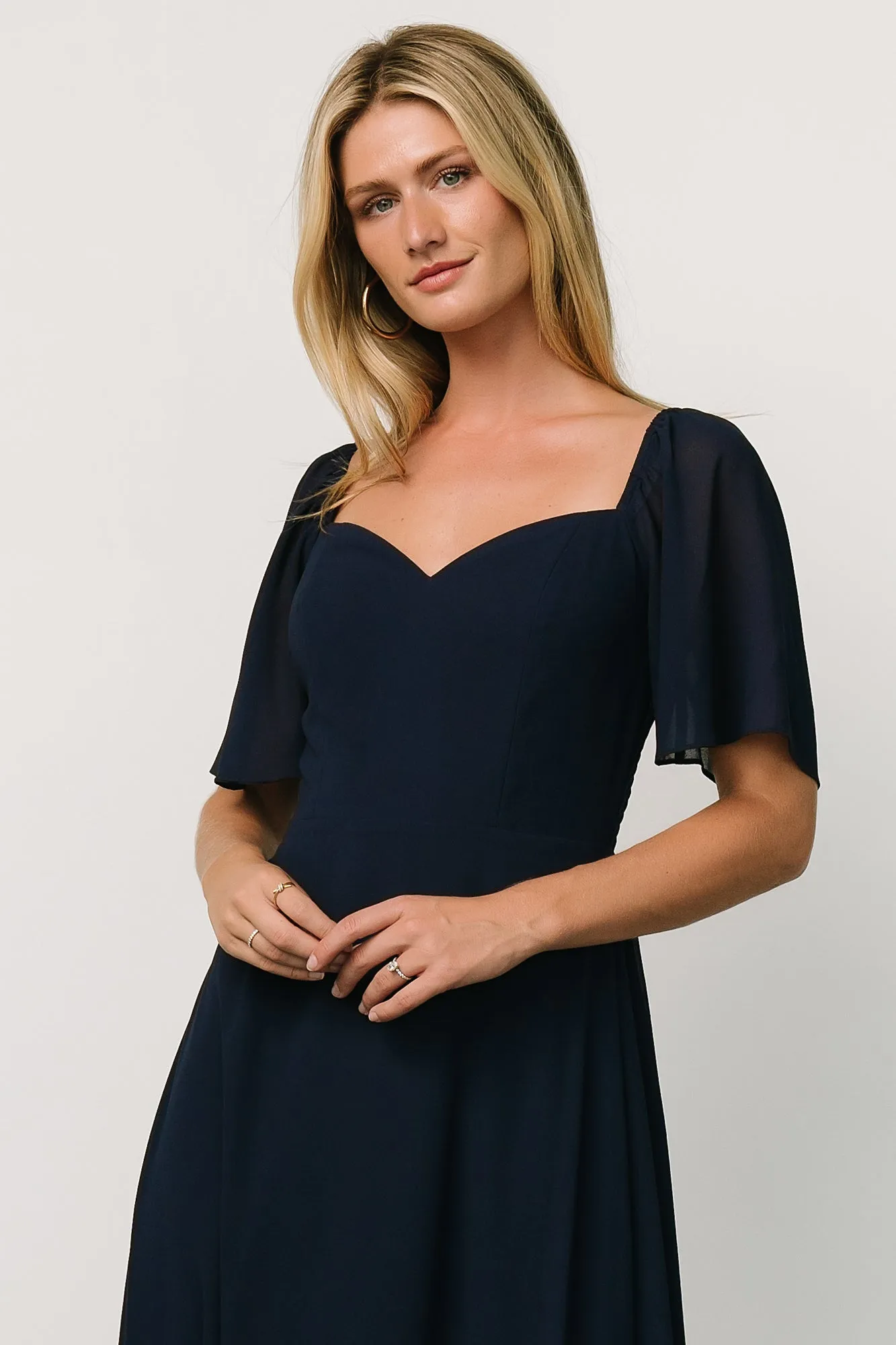 Fabric Swatch - Colette Chiffon | Navy sold by Baltic Born product image thumbnail 2