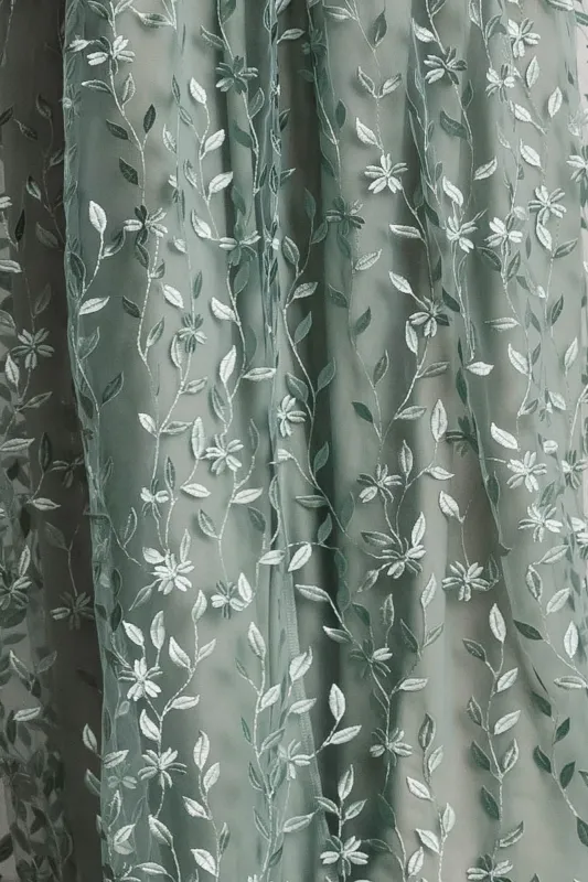 Fabric Swatch - Marseille Embossed | Eucalyptus sold by Baltic Born