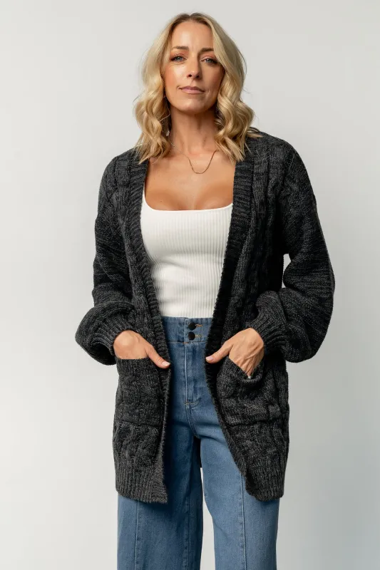 Spencer Chunky Knit Cardigan | Charcoal sold by Baltic Born