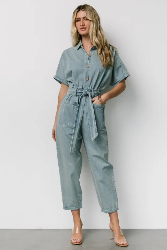 Mateo Button Up Jumpsuit | Denim sold by Baltic Born