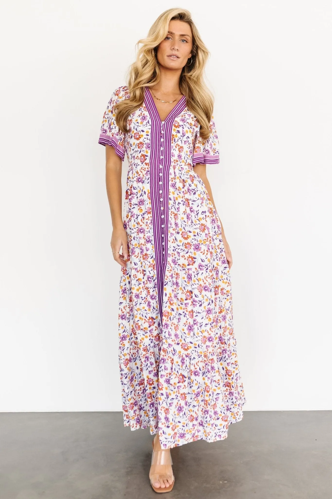 Cheryl Maxi Dress | Orchid Floral sold by Baltic Born product image thumbnail 5