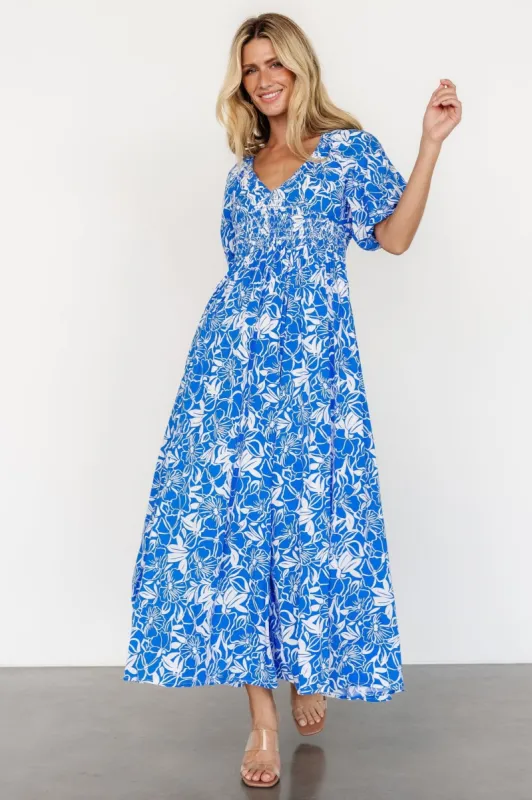 Elaine Maxi Dress | Blue + White sold by Baltic Born