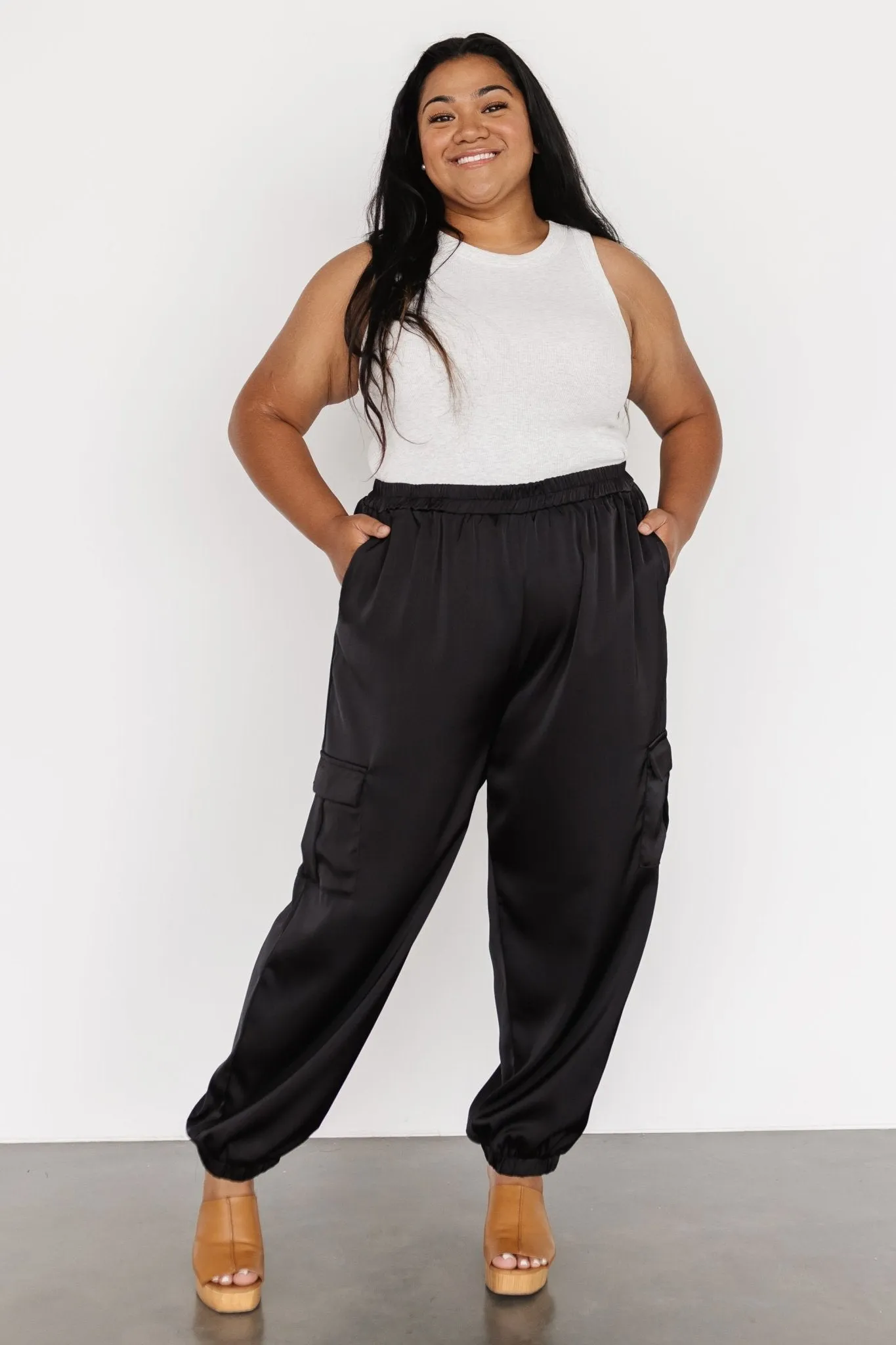 William Satin Jogger Pants | Black sold by Baltic Born product image thumbnail 2