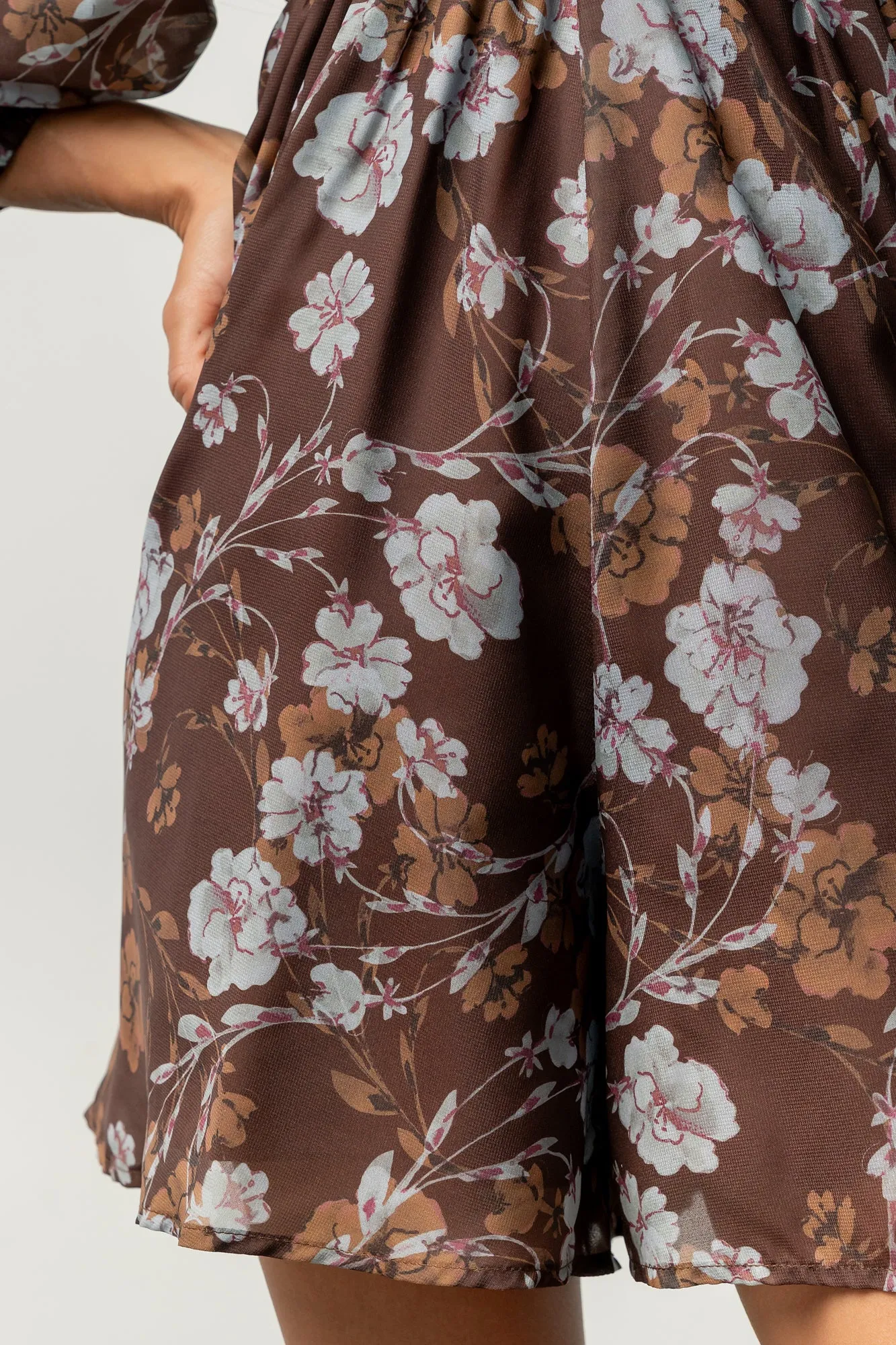 Amalia Romper | Brown Multi Floral sold by Baltic Born product image thumbnail 2