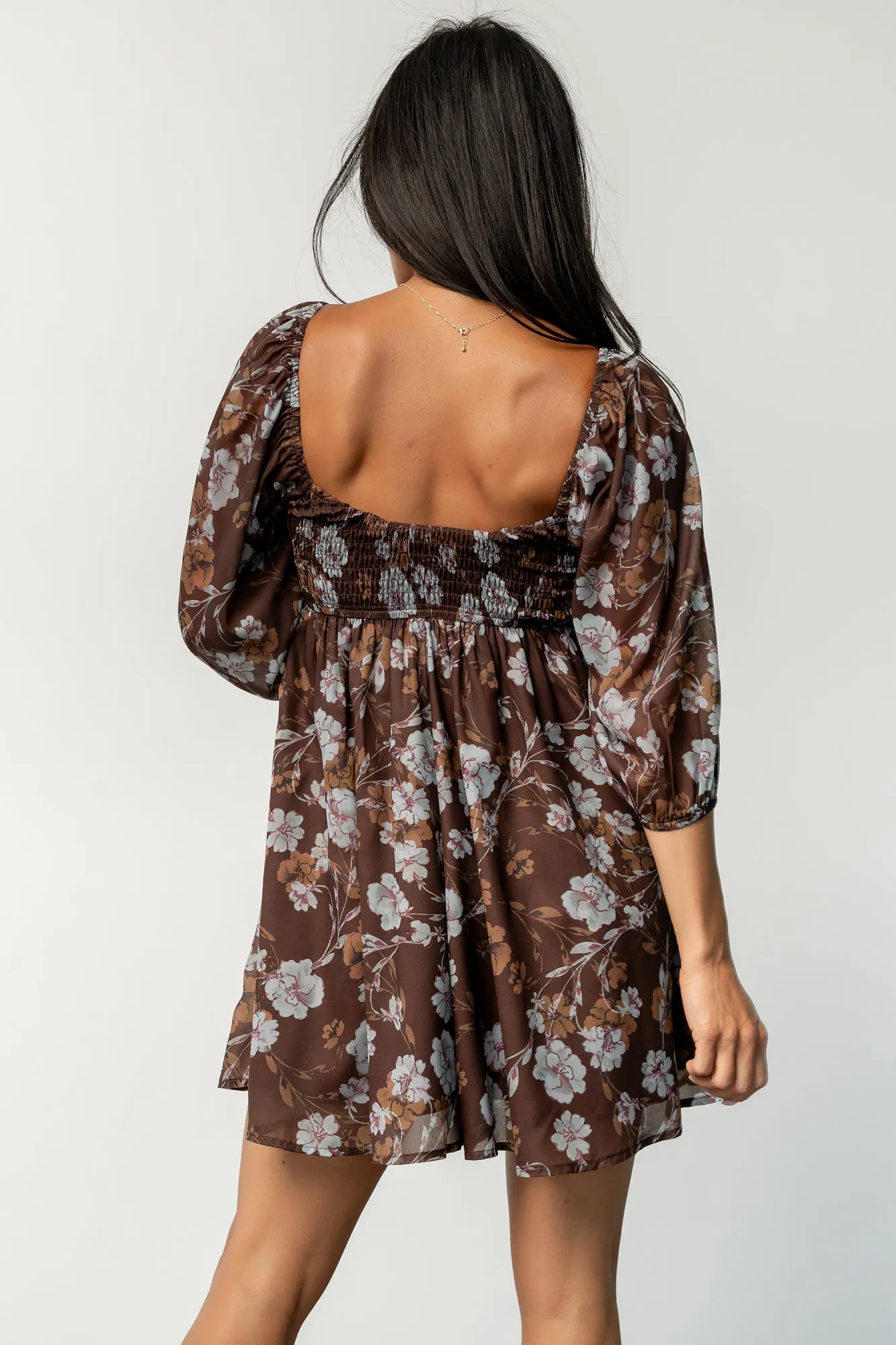 Amalia Romper | Brown Multi Floral sold by Baltic Born product image thumbnail 4
