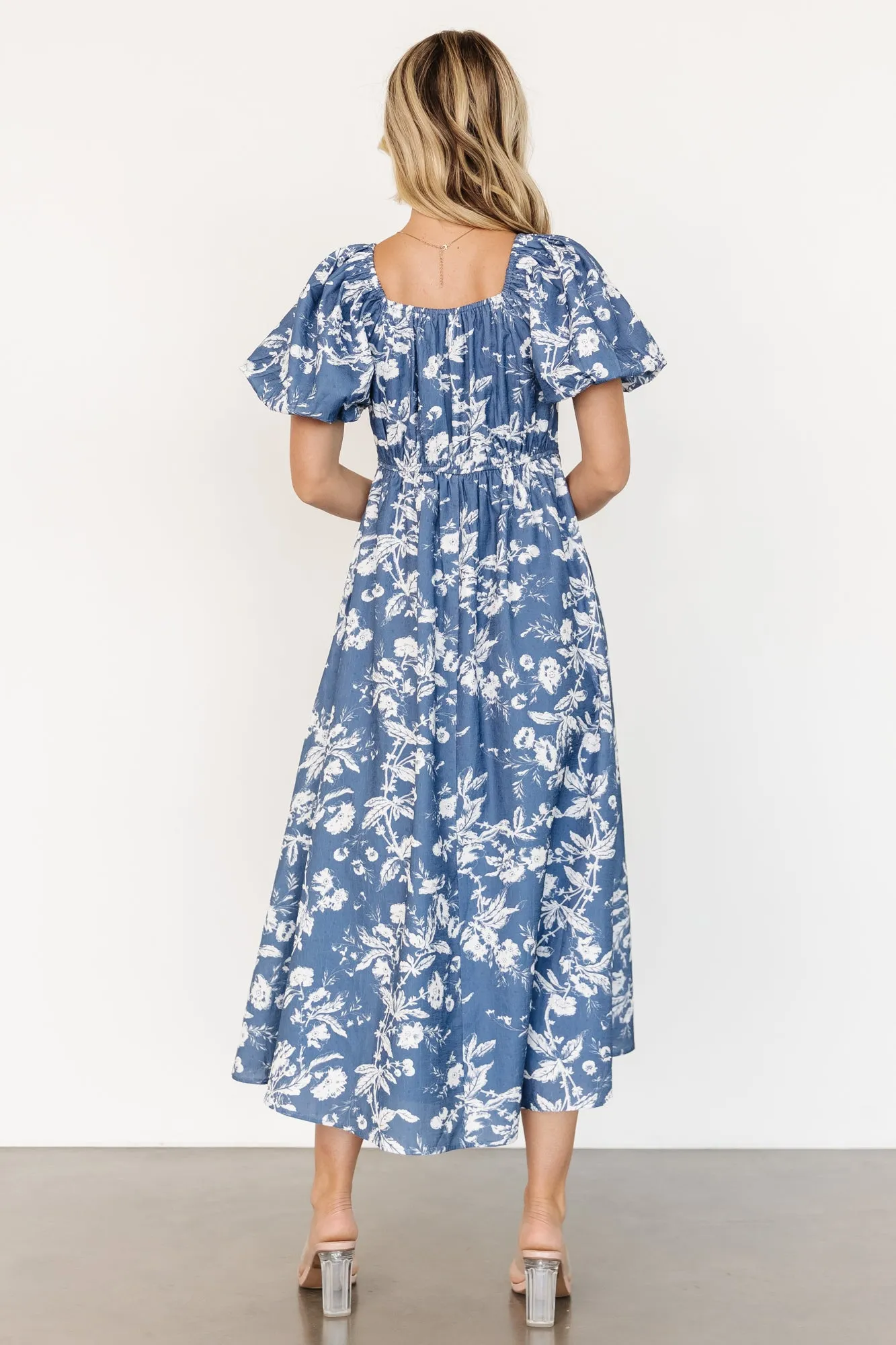 Graceland Maxi Dress | Slate + White Floral sold by Baltic Born product image thumbnail 4