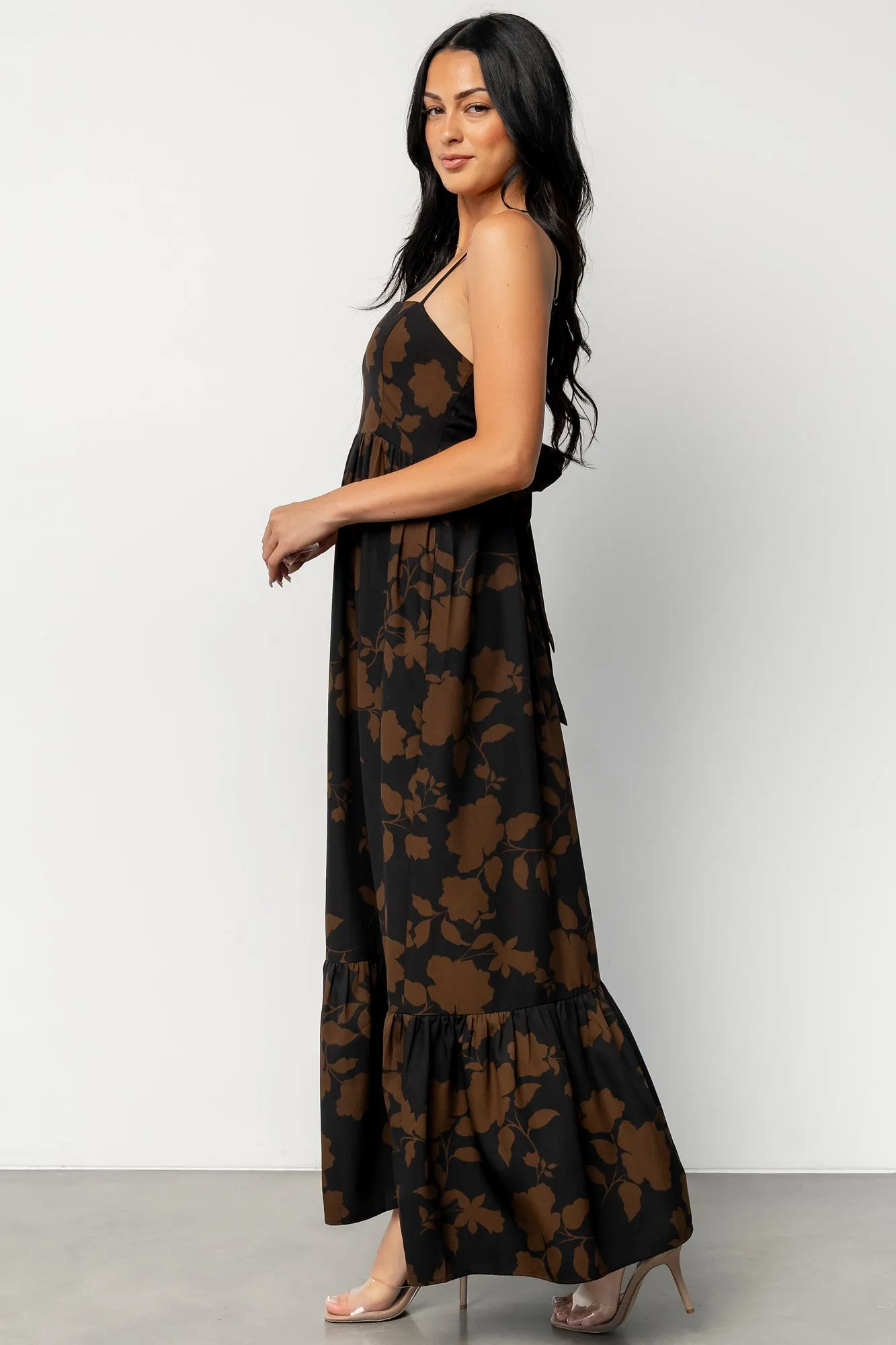 Regan Tank Maxi Dress | Espresso Print sold by Baltic Born product image thumbnail 3