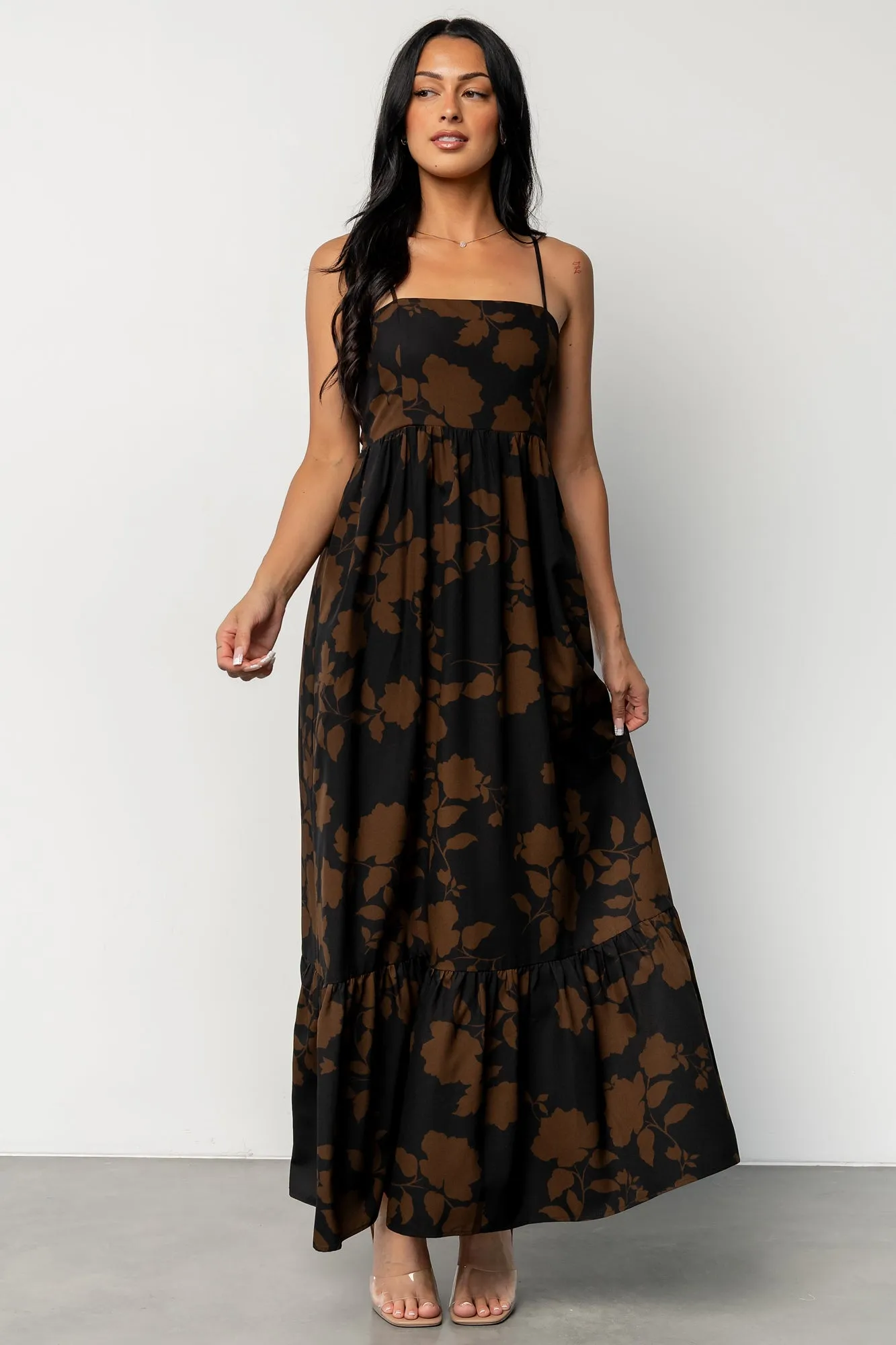Regan Tank Maxi Dress | Espresso Print sold by Baltic Born product image thumbnail 5