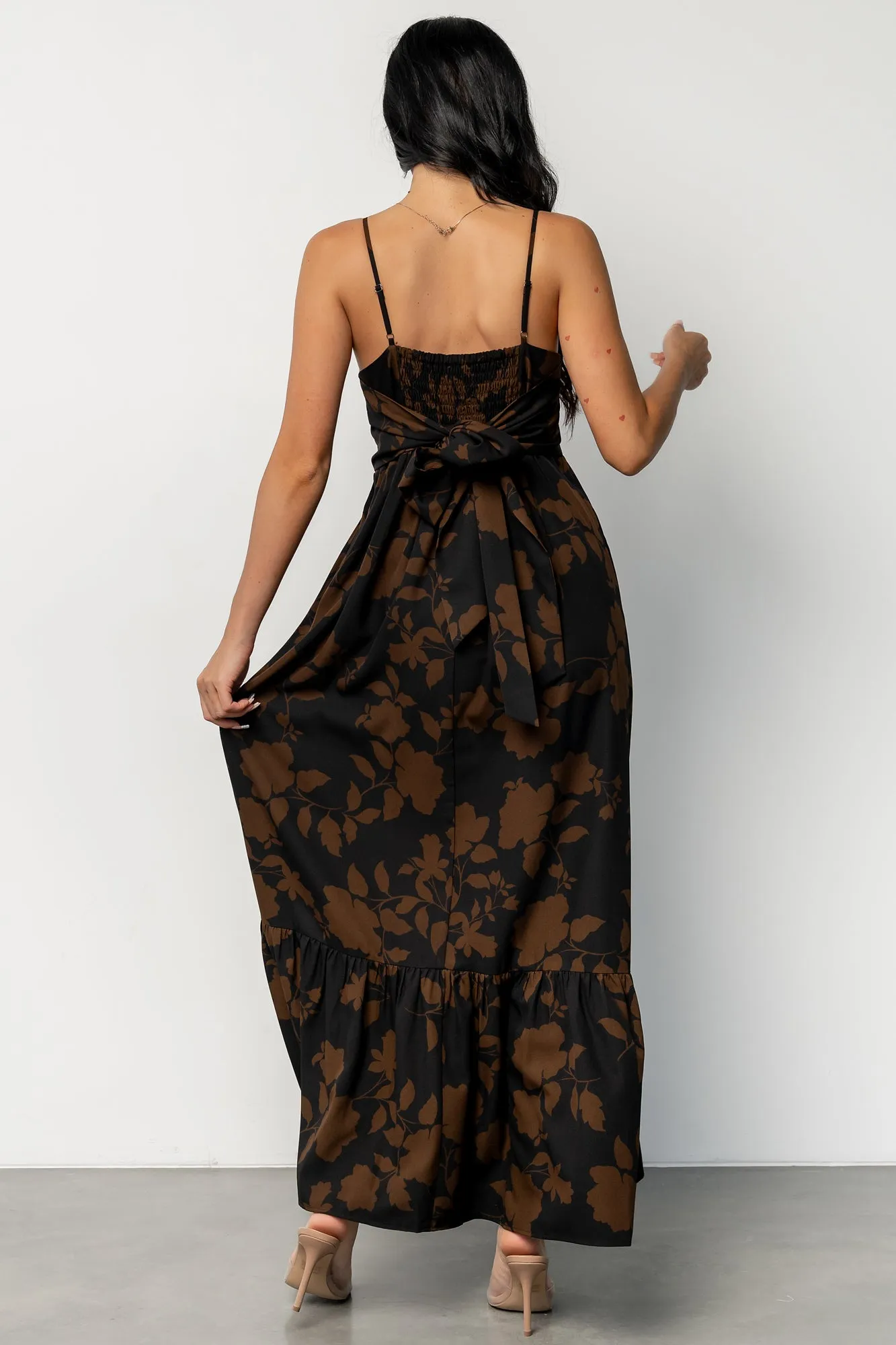 Regan Tank Maxi Dress | Espresso Print sold by Baltic Born product image thumbnail 4
