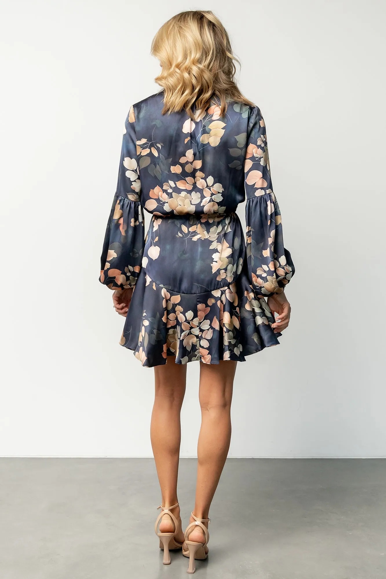 Venice Short Dress | Navy + Multi Floral sold by Baltic Born product image thumbnail 4