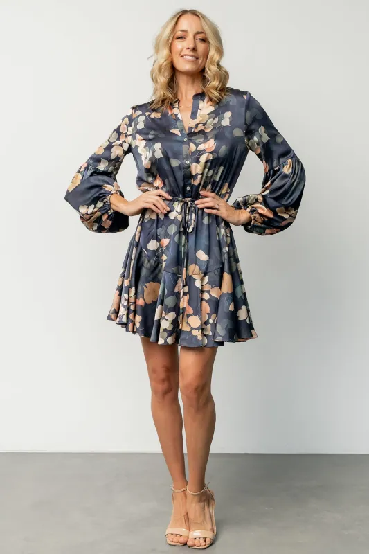 Venice Short Dress | Navy + Multi Floral sold by Baltic Born