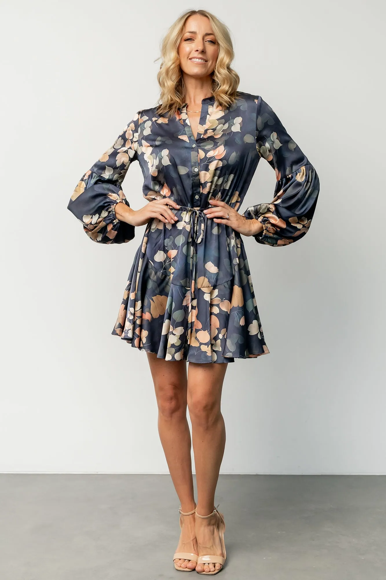 Venice Short Dress | Navy + Multi Floral sold by Baltic Born