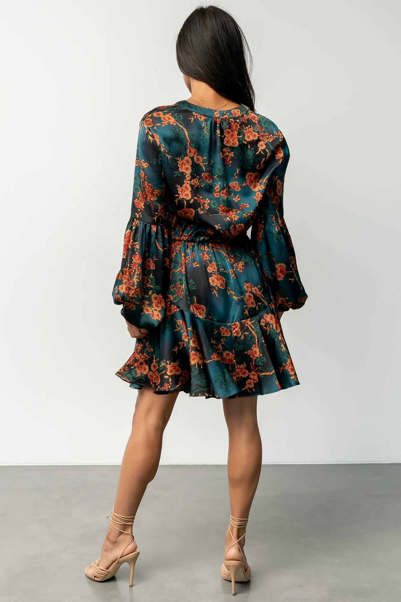 Venice Short Dress | Jade + Copper Floral sold by Baltic Born product image thumbnail 4